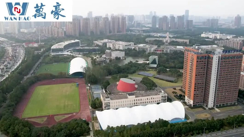 萬豪制造-寧波諾丁漢大學(xué)籃球場、網(wǎng)球場膜結(jié)構(gòu)頂棚