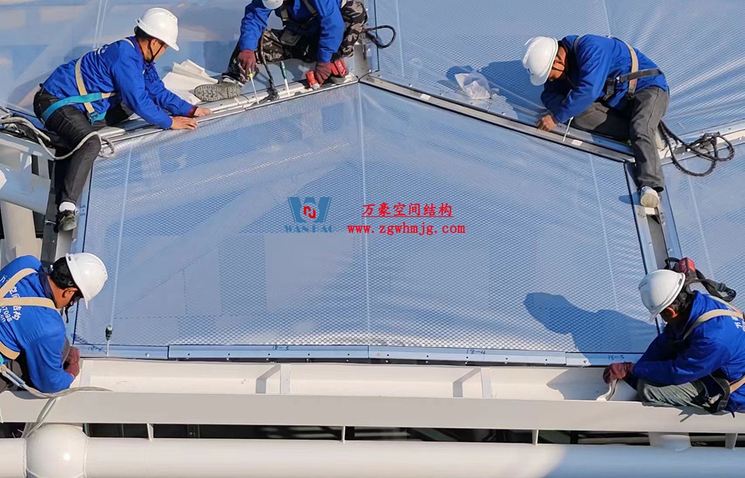 已完工，這個ETFE氣枕商業(yè)天幕閃亮登場！
