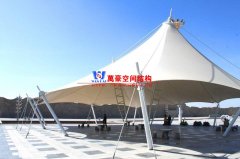張拉膜涼亭有什么優(yōu)點？一般張拉膜結(jié)構(gòu)涼亭價格是多少？